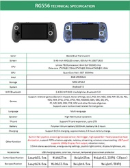 【High Quality】 ANBERNIC Rg556 Retro Handheld Game Console Android 13 System 5.48 Inch AMOLED Screen 