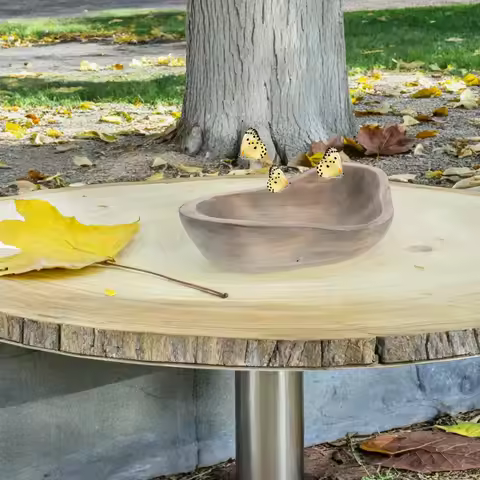 Fountain Garden Outdoor Water Bird Halloween Christmas New Year Garden Bird Bath Bowl Bee Bird Bath