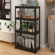 ONE - 鐵藝色彩 組合櫃 梳化邊櫃 戶外花架 書架 浴室置物櫃 【60x30x114cm】4層 黑色