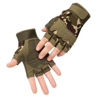 Men's Gloves Military Army Shooting Fingerless Gloves Anti-Slip Outdoor Hunting Sports Paintball Airsoft Bicycle Gloves [ZA]