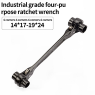 WSTEE NIGOSHI 1pc 8 trong 1 Bộ cờ lê ratchet hình xương chó Tự động Hai Cờ lê ratchet đôi Rất hữu í