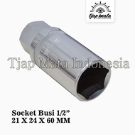 TJAP MATA CAP MATA Socket Spark Plug 1/2" DR 21 X 24 X 60 MM