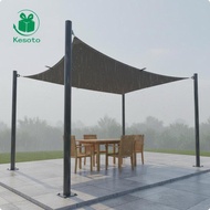 Kesoto Waterproof Shade Sail Oxford Cloth Square Shade Sail Outdoor Use Water Gray