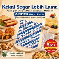 Halal Certified O-BUSTER Oxygen Absorber 30cc/50cc/100cc/200cc, Oksigen Absorber, (free 5pcs nylon b