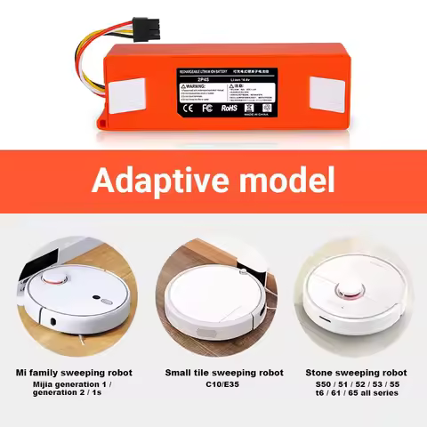 Replacement Battery BRR-2P4S-5200D for XIAOMI 1S 1ST Roborock SDJQR01RR Sweeping Mopping Robot Vacuu