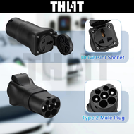 หัวแปลง EV Type2 Adapter หัวแปลงชาร์จตู้ชาร์จสาธารณะ Adapter for EV charging Type 2 to AC IEC 62196