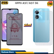 2IN1 Tempered Glass Oppo A97 A97 5G Anti-Scratch Glass Full Cover Screen Protector Elegant