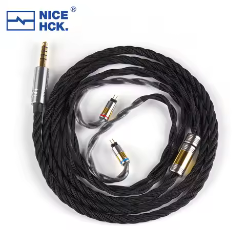 NICEHCK FirstTouch 6N OFC+Silver Copper Alloy Cable MMCX/2Pin Connector 3.5/2.5/4.4mm Plug Woven PP 