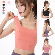 [VITALFLOW] Women's Sports Bra – Seamless Underwire, Yoga Tank Top Model, Elastic & Shockproof, Spor