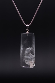 虛室生白 - 白水晶天然水膽路水晶 S925銀項鏈 招財 避邪化煞