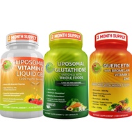 SUPPLEMENTS STUDIO Total Immune and Master Antioxidant Bundle - Liposomal Glutathione 500mg + Liposo