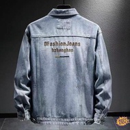 ✦Ready Stock✦ jaket jeans lelaki denim coat 2022 New Embroidered Denim Jacket Men's Spring Loose Rip