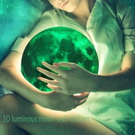 Diameter 12cm Luminous Moon 3D Wall Sticker Moonlight Glow in the Dark Room Window Decor [CHRISTMAS GIFT]