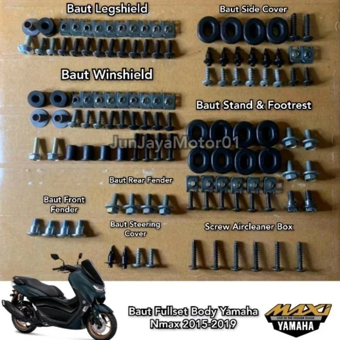 baut fullset motor yamaha nmax 2016 - 2022 - baut nmax