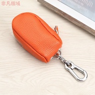Trace together token pouch with Leather trace together token cover Trace Together Pouch Large-capacity key case ladies leather car key case men's multifunctional cowhide coin purse waist door key case