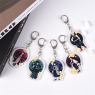 Anime Demon Slayer Acrylic Keychain Bag Pendant Kimetsu No Yaiba Tanjiro Kawaii Keyring Decoration