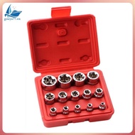 [gouyu77.vn] 14Piece E-TORX Socket Set Premium Female Torx Socket Set Torque Socket Set External Tor