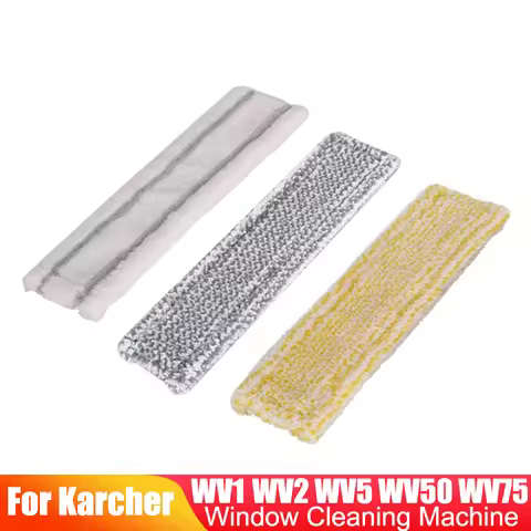 For Karcher WV1 WV50 WV75 WV2 WV5 Microfibre Window Cleaner Machine Mop Cloths Replacement Accessori