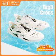 【361 Degrees】Big3  Slippers | Sports Slippers Clogs Lelaki Selipar Kasut Lubang Outdoor Beach Sandal