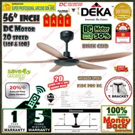 Deka Ceiling Fan F5DC PRO BG 56 inch Remote Control DC Motor Ceiling Fan 5 Blades Black Gold