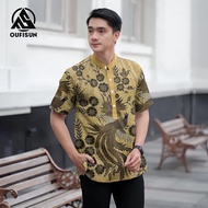 Men's ASEAN Muslim clothing 2025 casual shirt short sleeve collar top