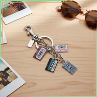 [APJ] Cassette Tape Keychain Retro 80s 90s Style Fashion Accessory for Women Girls Vintage Gift Bag 