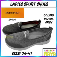 CASUAL LADIES SPORT SHOES KASUT SUKAN PEREMPUAN KASUT JALAN SWISS POLO SP606 SLIP ON DESIGN