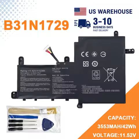 BNN B31N1729 Laptop Battery S5300F/S15/S5300U for ASUS VivoBook S530U/X530F 3553mah Replacement Batt