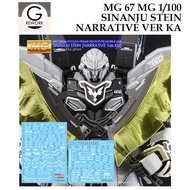 WATER DECAL [G-Rework] MG 67 SINANJU STEIN Narative VER KA GUNDAM 1/100 SLIDE MG67