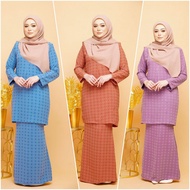 Kurung Melur | Kurung Moden Ironless| Baju Kurung Cey Embroidery 2 tone