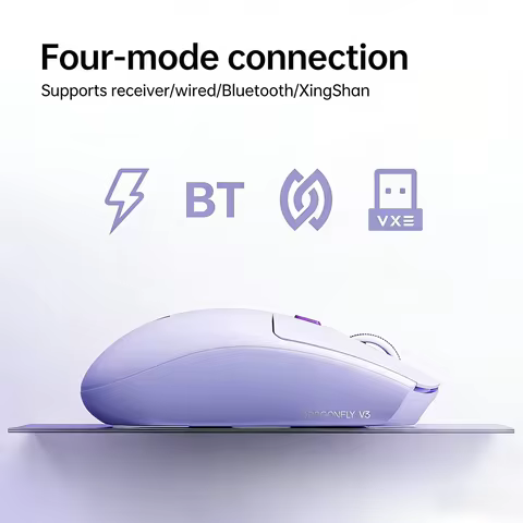 ATK VXE Dragonfly V3 Pro Wireless E-sports Mouse 4-Mode PAW3395SE/XHero AI Sensor Ergonomic Lightwei