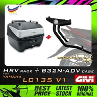 SET KOMBO KOTAK/BOX GIVI B32N-ADV TOP CASE + GIVI YAMAHA LC135 V1 HRV DUTY RACK