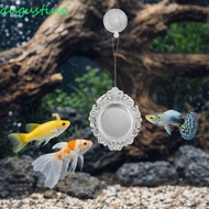 AUGUSTINE Aquarium Betta Mirror, Decorative Engraving Betta Fish Training Mirror, Fish Tank Accessor