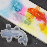 1PC DIY Crystal Epoxy Resin Mold Mirror Goldfish Three-dimensional Koi Silicone Mold