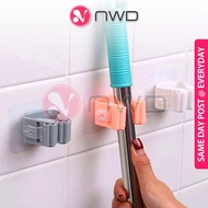 《 𝗧𝗥𝗔𝗖𝗘𝗟𝗘𝗦𝗦 》Wall Mount Mop Hook Bathroom Living Room Brush Broom Holder Penyangkut Penyapu 拖把挂钩 NWD