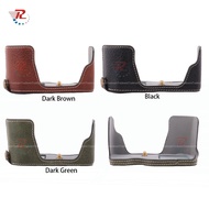 Leather Camera Half Case Cover Bag For Olympus EM10II EM10 Mark II Cameras