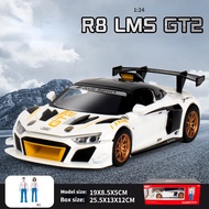 【WJ】จำลอง1:24ออดี้ R8 LMS GT2ติดตามรุ่นล้อแม็กรถยนต์รุ่นเสียงและแสงดึงกลับรถเครื่องประดับเด็กเด็กรถข
