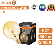 OSRAM Vintage 1906 LED Globe 4W Bulb E27 2400K Warm White (AC02342)