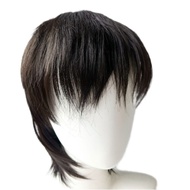 Pria rambut wig Rambut alami datang Mullet Kepala rambut palsu cowok keren wig rambut pria mullet ra