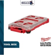 MILWAUKEE Packout Low-Profile Compact Organizer 48-22-8436 Compartment Storage Box Tools Toolbox Kotak Simpan Alatan