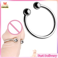 Lzruyiiy【Ready Stock】Penis Ring Dual Ball Stainless Steel Cock Head Glans Penis Ring Sex Increase Orgasm Sex Products for Men
