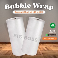 [ROLL] Clear Bubble Wrap 1.25mx50m Bubble Wrap/ 2.3kg 125cmx50m Thick White Bubble Wrap/