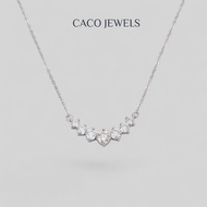 CACO Pure 925 Silver Authentic D-Grade Moissanite Pendant Necklace "Moraine" (1 piece)