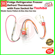 TOSHIBA FRIDGE 4WIRE+FUSE DEFROST THERMOSTAT C/W CONNECTOR SOCKET MM2-287 REFRIGERATOR SPARE PART FRIDFE SPARE PART