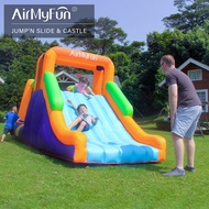 สระว่ายน้ำเป่าลม เป่าลมสไลเดอร์ สไลเดอร์เป่าลม บ้านลมเด็ก เป่าลมปราสาท Inflatable Water Bounce House for Kids with Long Slide and Ball Pool Kids Bouncy Playhouse for Outdoor or Indoor