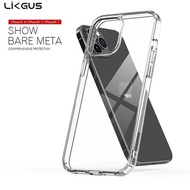 Ốp Lưng Cứng Likgus Trong Suốt Viền Silicon Cho iPhone 14 14 Plus 14 Pro 14 Pro Max - Filo Shop
