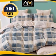 CADAR BEDSHEET COMFORTER (7IN1) SET QUEEN & KING SIZE 100% COTTON READY STOCK IN MALAYSIA | SHIP SAM