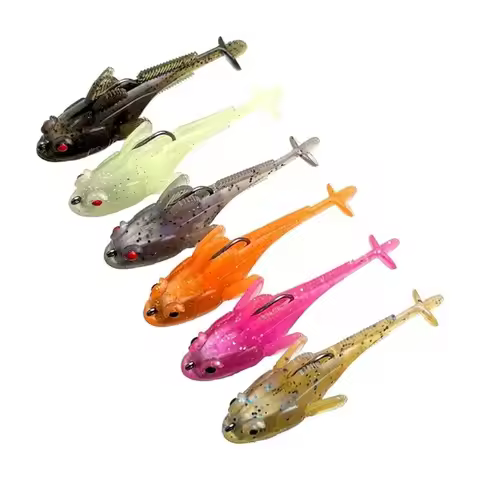 2pcs Gobius Design Silicone Goby Lure 9g 12g Weight Jig Hook Sinking Soft Lure Soft Material Perch T