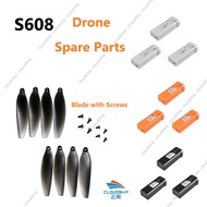 3 Pcs S608 Pro GPS RC Drone Accessories S608 Pro 7.4V 3000mAh Battery Propeller S608 pro Drone Batte