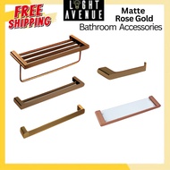 SAVIO collection Matte Rose Gold Colour Stainless Steel Bathroom Accessories For Toilet - Bathroom C